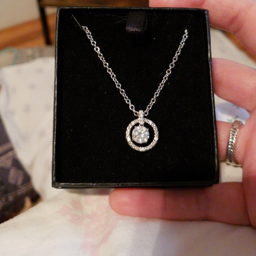 Diamond Sterling Silver Necklace